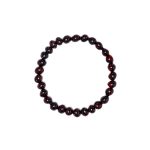 Amber Bracelet with Beads, Crimson, ⌀ 6 cm