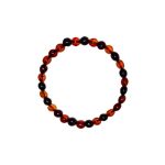 Amber Bracelet with Dark Beads, ⌀ 6 cm