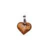 Amber Pendant Heart, Transparent, 1.5 cm