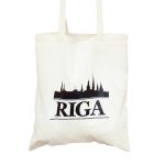 Cotton Tote-bag with City Silhouette, RIGA, Beige