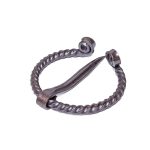 Twisted Copper Brooch, ⌀ 3 cm