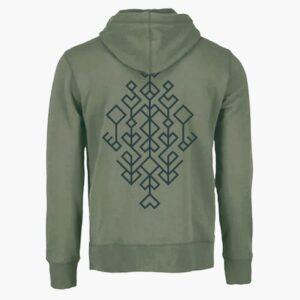 Unisex hoodie "the tree of life", latvija, olive green