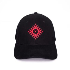 Baseball cap ethno, oak sign, black