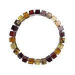 Bracelet with Amber Cubes, Multicoloured, 6 cm