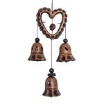 Ceramic Wind Chimes with Heart, 3 Bells