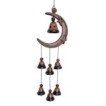 Ceramic Wind Chimes with Moon, 7 Bells