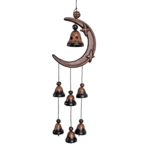Ceramic wind chimes with moon, 7 bells