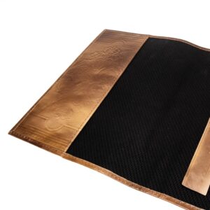 Genuine leather book cover with ornament, 18×23.5 cm