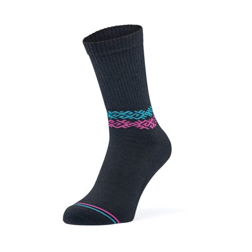 Merino wool socks with cushion, athletic, black