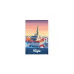 Magnet 3D RIGA, Old Town Panoramic View, 54x78 mm