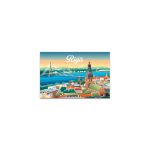 Magnet 3D RIGA, Old Town Panorama, Vanšu Bridge, 54x78 mm