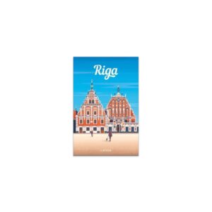 Magnet 3d riga, old town, house of the blackheads, 54x78 mm