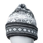 Warm Hat with Auseklis Signs, Black
