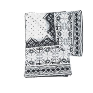 Warm Scarf with Auseklis Signs, Black Warm scarf with auseklis signs, black