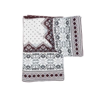 Warm Scarf with Auseklis Signs, Red Warm scarf with auseklis signs, red