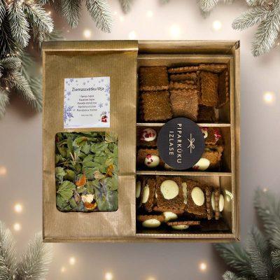 Christmas gift set – christmas tea and selection of cookies