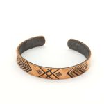 Copper Bracelet with Ethnographic Symbols