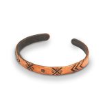 Copper Bracelet with Ethnographic Symbols