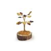 Amber Money Tree on Wood Disc, 6 cm