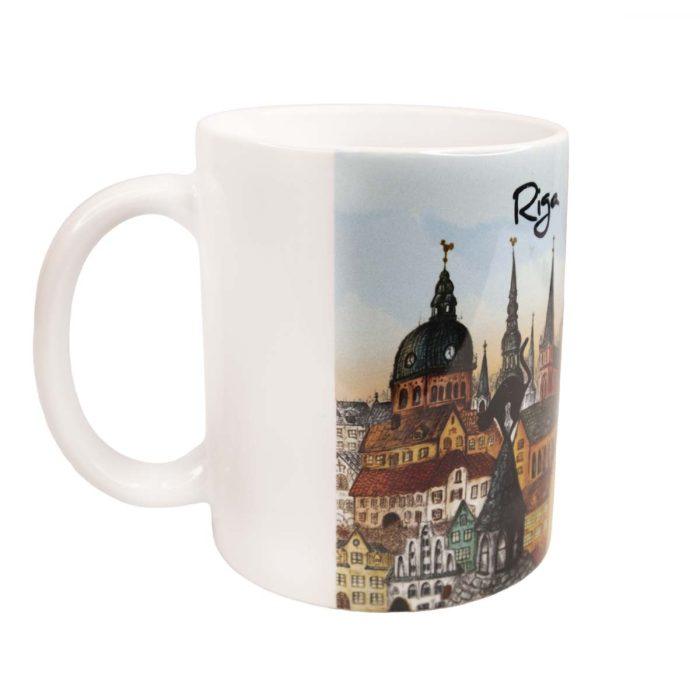 Mug – old riga and the black cat, 300 ml