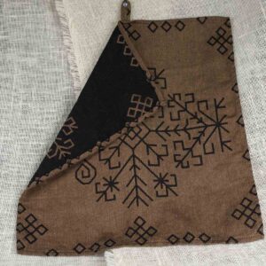 Linen kitchen towel, brown, 42 x 43 cm