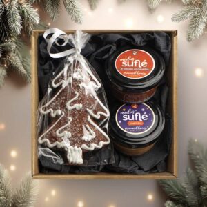 Christmas gift set – gingerbread with chocolate & creamy honey