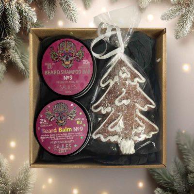 Christmas gift set - men's beard balm, shampoo & gingerbread