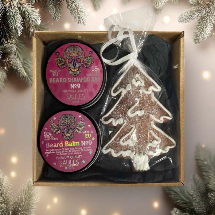 Christmas gift set - men's beard balm, shampoo & gingerbread