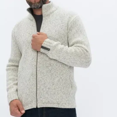 Wool jacket with zipper nolan, grey