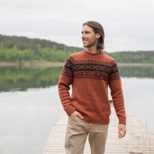 mens-wool-sweater-nordic-motif-august-3 Men's merino wool sweater august