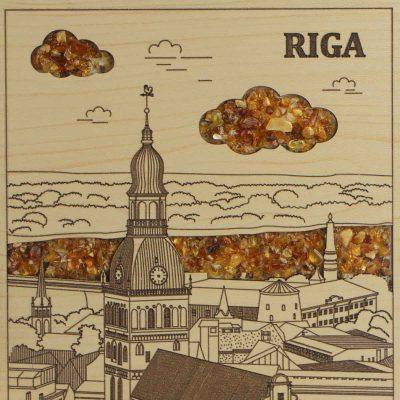 Notebook “amber st. peter’s church”, old riga, 16x21 cm