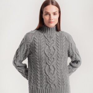 Women’s merino and cashmere sweater, wind