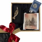 Gift Set for Fishermen – Leather Keychain “Fish”, Lucky Money Scale & “Riga” Hip Flask