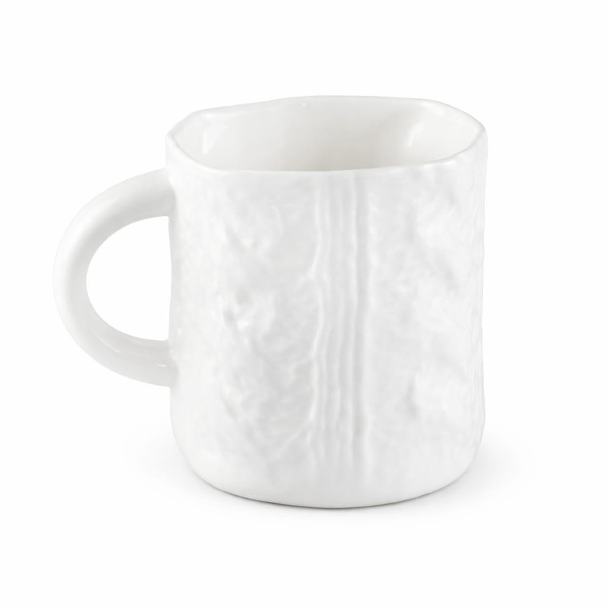 Porcelain mug with knitted texture, piebalga porcelain
