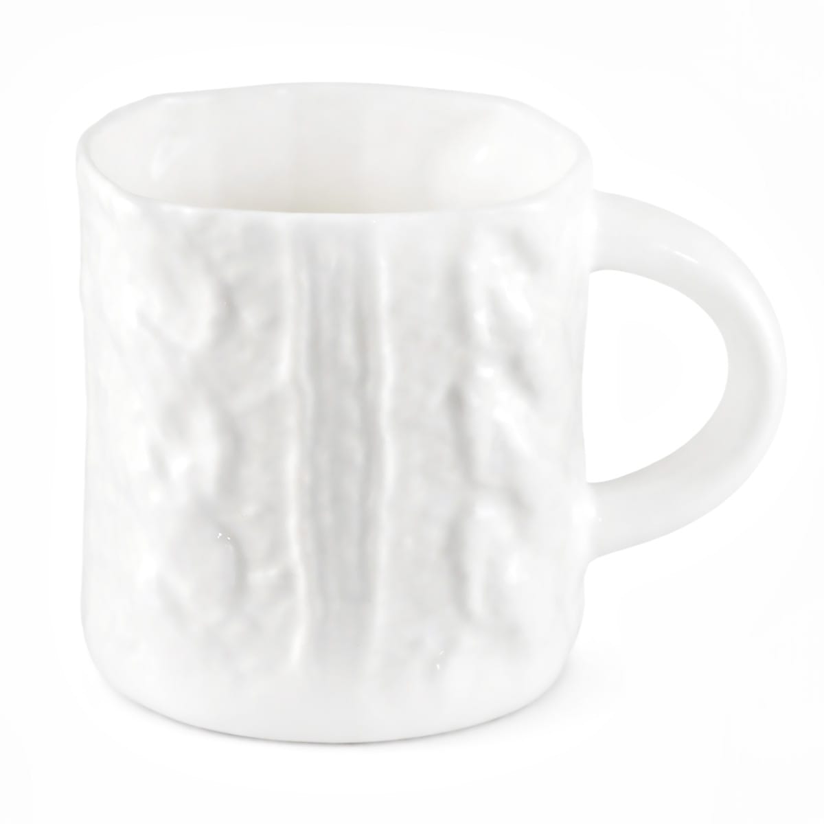 Porcelain mug with knitted texture, piebalga porcelain