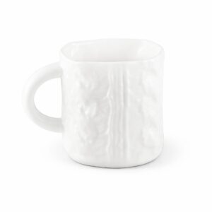 Porcelain mug with knitted texture, piebalga porcelain