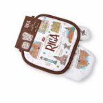 Kitchen Oven Mitt & Pot Holder, Old Town Riga