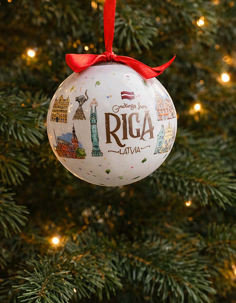 Christmas tree ball – old town riga design