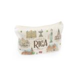Cotton Cosmetic Bag with Old Town Riga Design