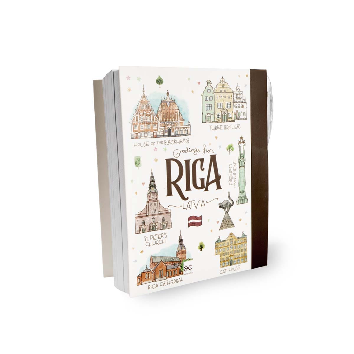 Notebook with pen, old town riga