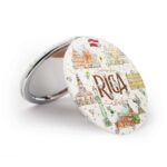Cosmetic Mirror with Old Town Riga Design
