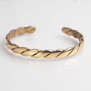 Twisted brass bracelet