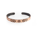 Copper Bracelet with Ethnographic Symbols