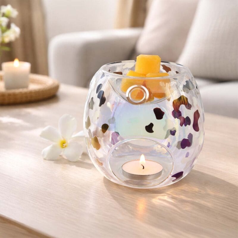 Clear glass aroma lamp
