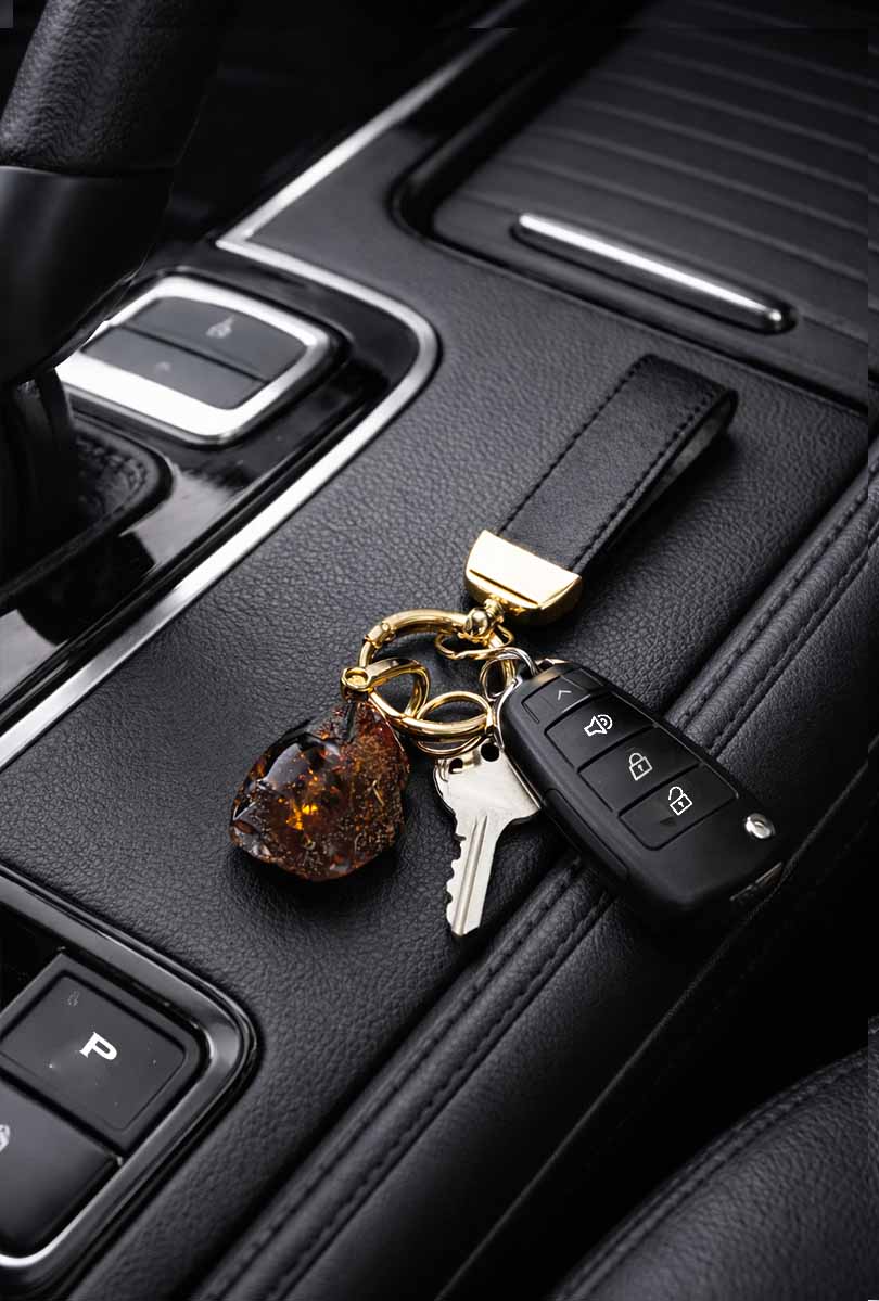 Keychain with amber, 11 cm (copy)