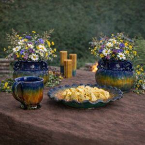 Latgale ceramic vase, multicolor, 20x18cm (copy)