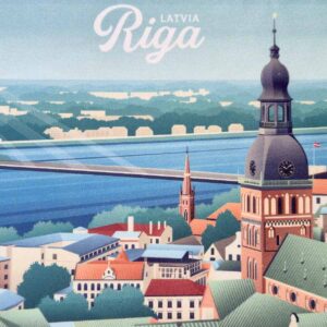 Cleaning cloth for glasses "riga panorama"