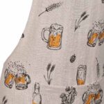 Linen Kitchen Apron „Beer”, 70x84 cm