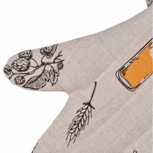 Linen oven mitt with bears, 21x30 cm (copy)