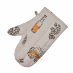 Linen Oven Mitt "Beer", 21x30 cm